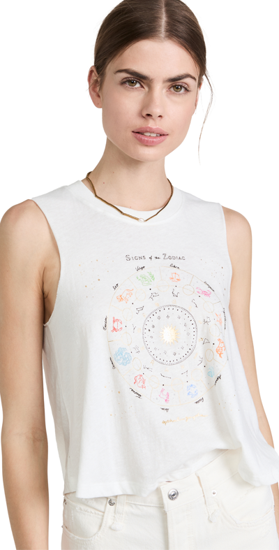 Spiritual Gangster Zodiac Jersey Crop Tank In Stone
