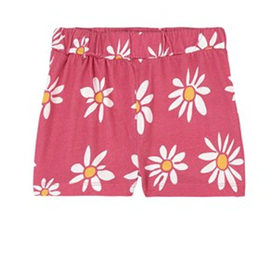 Oii Kids' Daisy Gots Shorts Beetroot In Pink