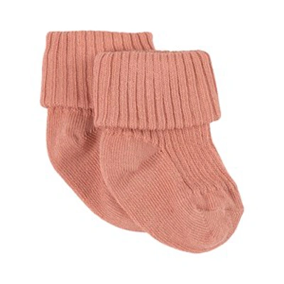 Mp Ribbed Baby Socks Rose Dawn In Pink