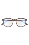Quay Blueprint 48mm Blue Light Filtering Glasses In Rubber Matte Espresso/ Clear