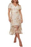 CHI CHI LONDON EMBROIDERED MIDI DRESS