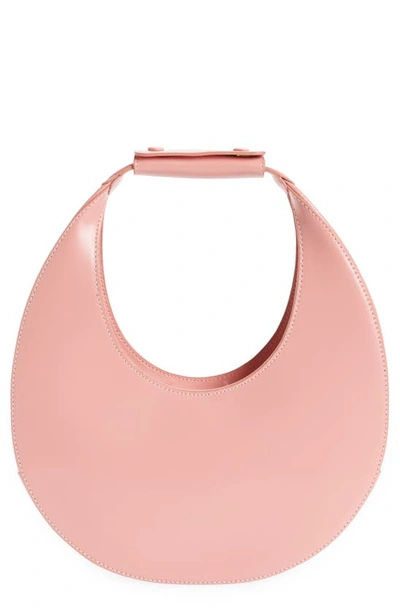 Staud Leather Moon Bag In Grapefruit