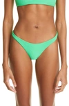Alexander Wang Bikini Briefs With All Over Logo In Neon Kelly