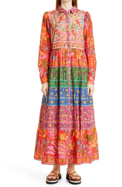 farm rio mixed pink prints maxi dress FARM Rio