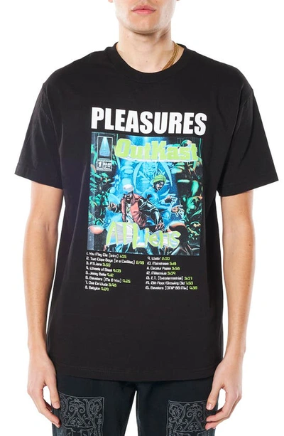 Pleasures Graphic Print T-shirt In Black