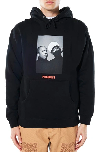 Pleasures Graphic-print Oversized Hoodie In Black