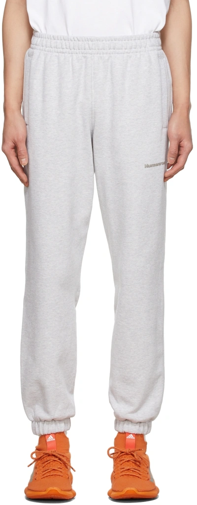 Adidas X Humanrace By Pharrell Williams Ssense Exclusive Grey Humanrace Basics Lounge Pants In Lgh A37l