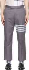 Thom Browne 4-bar Stripes Tailored Wool Pants In 035 Med Grey