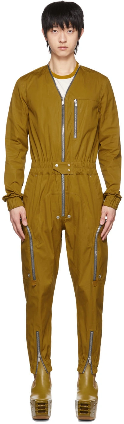 Rick Owens Khaki Bauhaus Jumpsuit In 72 Sulphate | ModeSens