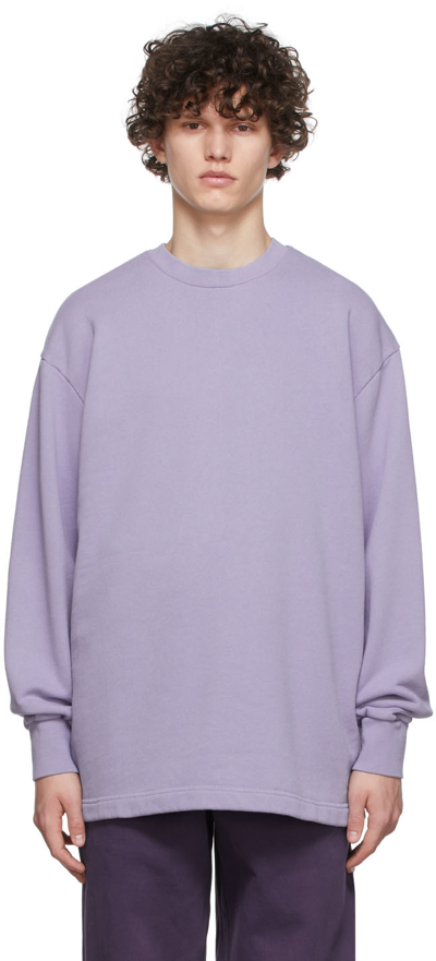 Acne Studios Purple Cotton Sweatshirt In Lilac Purpl