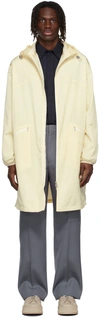 JIL SANDER OFF-WHITE NYLON PARKA