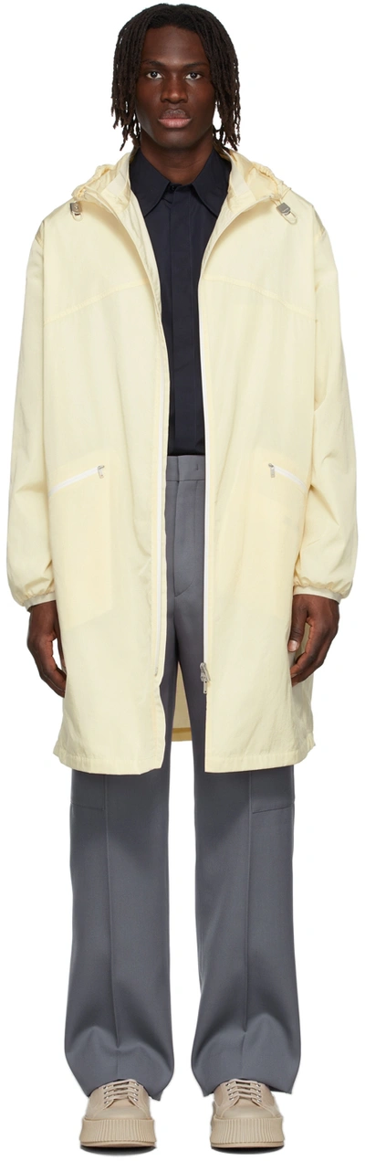 Jil Sander Off-white Nylon Parka In 279 - Light Beige