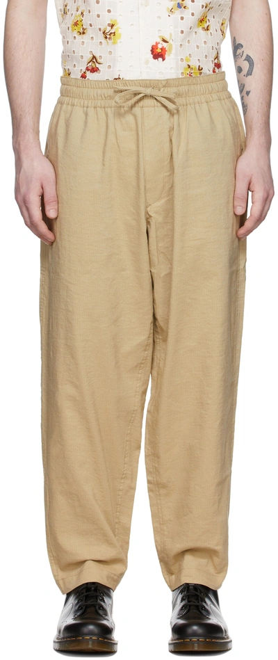 Ymc You Must Create Alva Straight-leg Trousers In Beige