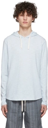 Vince Slim Fit Huntington Thermal Hoodie In Shirting Blue-466sbl