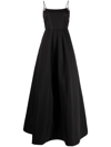 Sachin & Babi Gwen Rhinestone Detail A-line Gown In Black