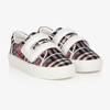 BURBERRY GIRLS TEEN PINK CHECKED TRAINERS