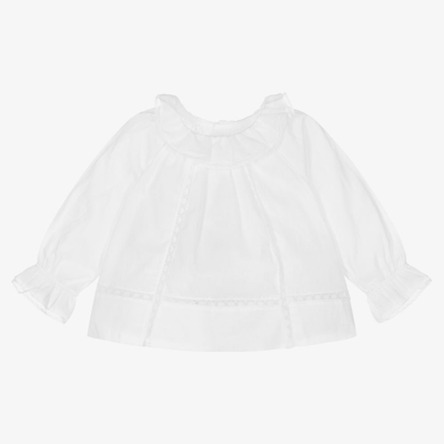 Bonpoint Babies' Girls White Cotton Blouse