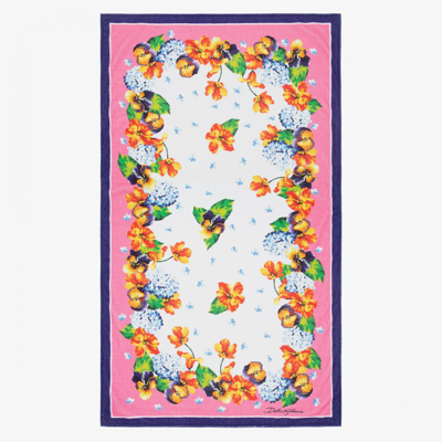 Dolce & Gabbana Girls Pink Beach Towel (142cm)