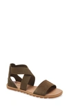 Sorel Ella Ii Sandal In Olive Green