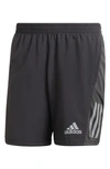 Adidas Originals Own The Run Shorts In Grey Six/reflective Silver