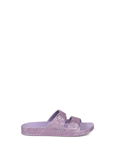 Cacatoes Do Brasil `trancoso` Flat Sandals In Pvc With Glitter In Rosa