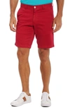 Robert Graham Belgrade Cotton Blend Stretch Solid Classic Fit Shorts In Red