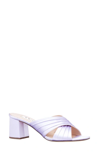 Nina Women's Nayely Dress Sandal Slides Women's Shoes In Royal Lilac Satin