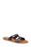 Bella Vita Dov-italy Womens Leather Slip On Slide Sandals In Black