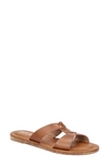 Bella Vita Dov-italy Womens Leather Slip On Slide Sandals In Brown