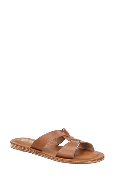 Bella Vita Dov-italy Womens Leather Slip On Slide Sandals In Brown