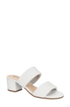 Bella Vita Georgette Womens Leather Open Toe Heels In White