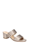 Bella Vita Georgette Womens Leather Slip On Block Heels In Champagne