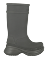 Balenciaga Grey Crocs Edition Rubber Boots In Grey