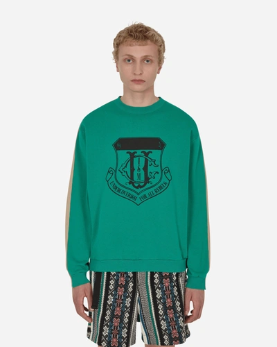 Undercoverism Color-block Crewneck Sweatshirt In Green