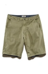 Flag And Anthem Stretch Twill Shorts In Light Army