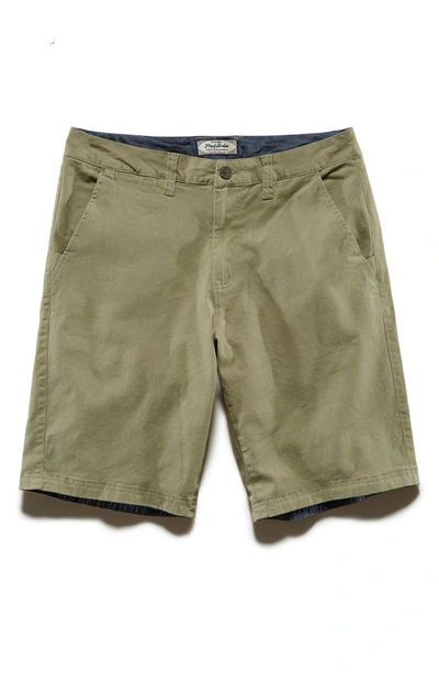 Flag And Anthem Stretch Twill Shorts In Light Army