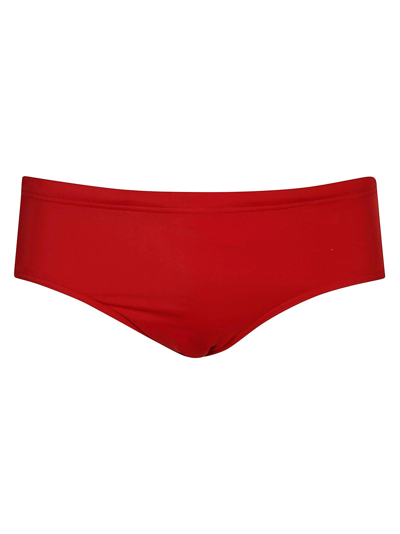 Dsquared2 Logo Printed Swimming Trunks In Red