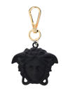 VERSACE MANS BLACK SILICONE MEDUSA KEYCHAIN