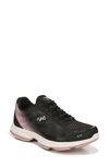 Ryka Women's Devotion Plus 2 Walking Shoes Women's Shoes In Black Pink Fabric/faux Leather