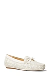 Michael Michael Kors Juliette Monogram-jacquard Moccasins In Vanilla