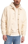 Noize Wiley Waxed Cotton Bomber Jacket In Butter Cream
