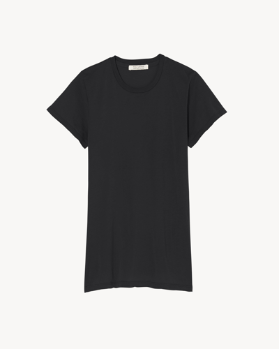 Nili Lotan Lana Crew Neck Tee In Jet Black