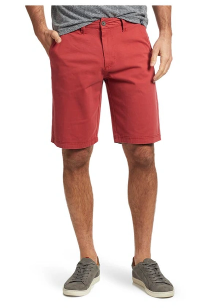 Flag And Anthem Stretch Twill Shorts In Nantucket Red