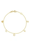 BONY LEVY 14K GOLD PERSONALIZED CHARM BRACELET