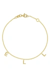 BONY LEVY 14K GOLD PERSONALIZED CHARM BRACELET