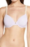 Natori Pure Luxe Underwire T-shirt Bra In Grape/ Citrus