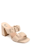 Journee Collection Zoee Heeled Sandal In Taupe