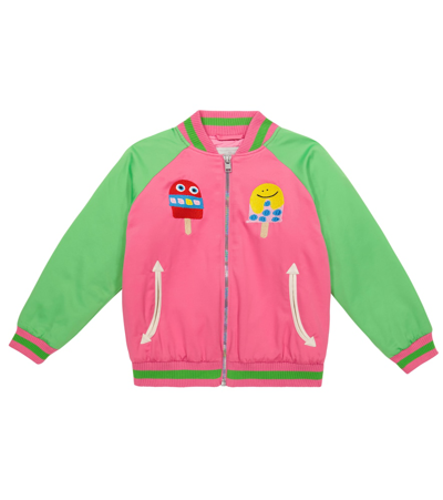 Stella Mccartney Kids' Ice Lolly-embroidered Bomber Jacket In Multicolor