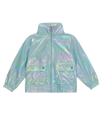 Stella Mccartney Kids' Iridescent Recycled Tech Jacket In Multicolor