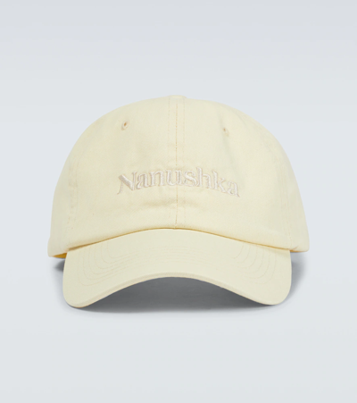 Nanushka Off-white Baseball Cap In Creme